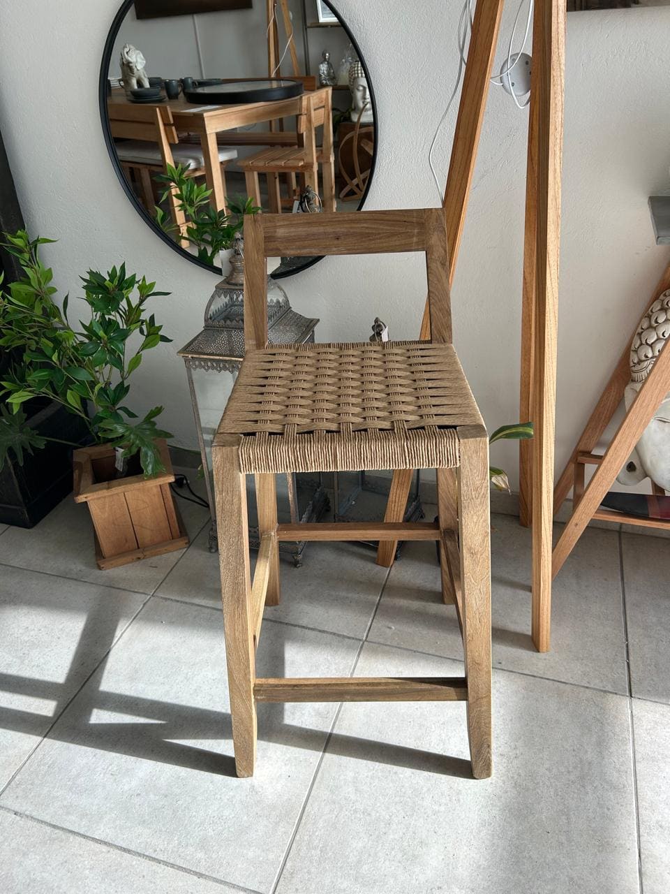 Banqueta tapizada artesanal para interior modelo 4