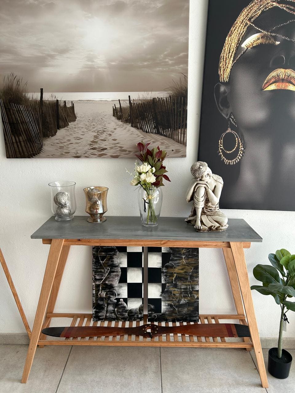 Rack de madera artesanal para interior modelo 3