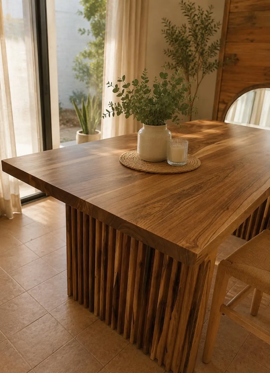 Mesa de madera maciza artesanal modelo 10