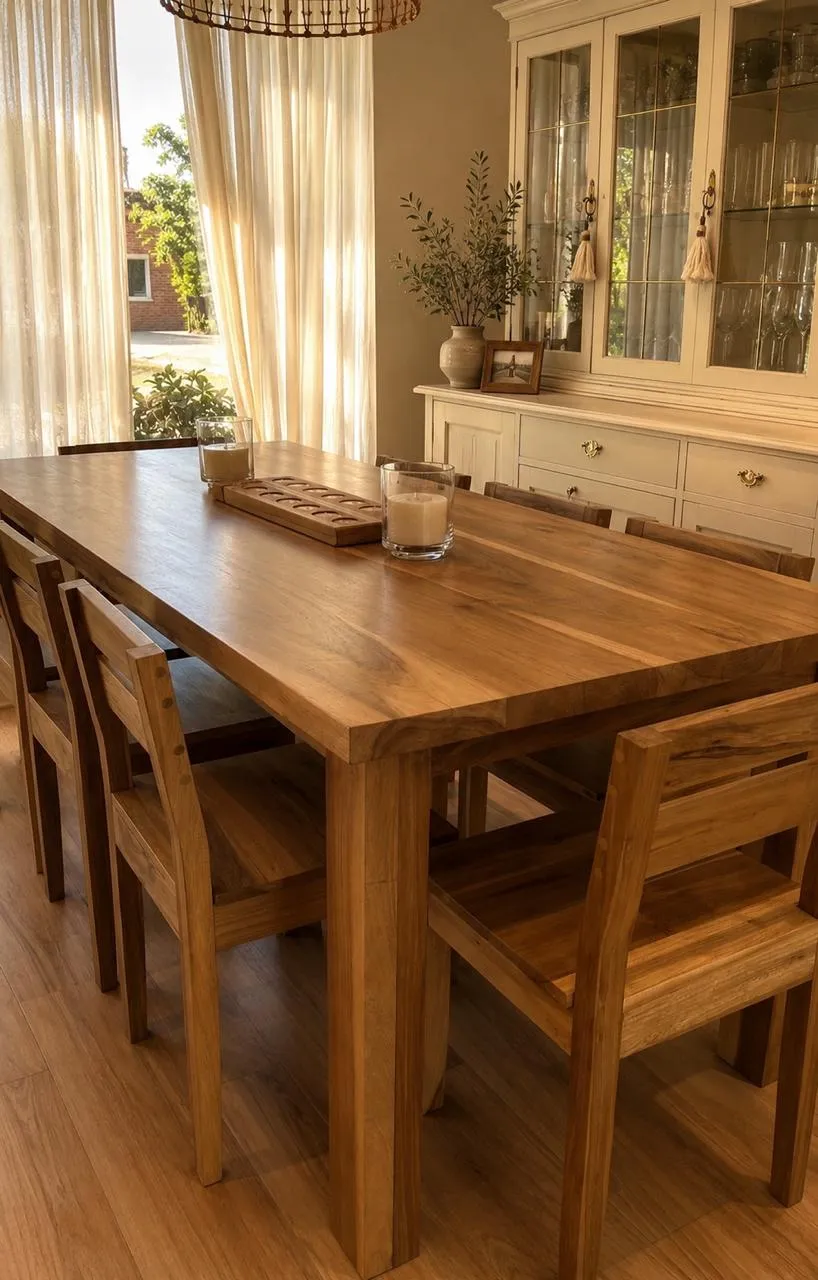 Mesa de madera maciza artesanal modelo 10