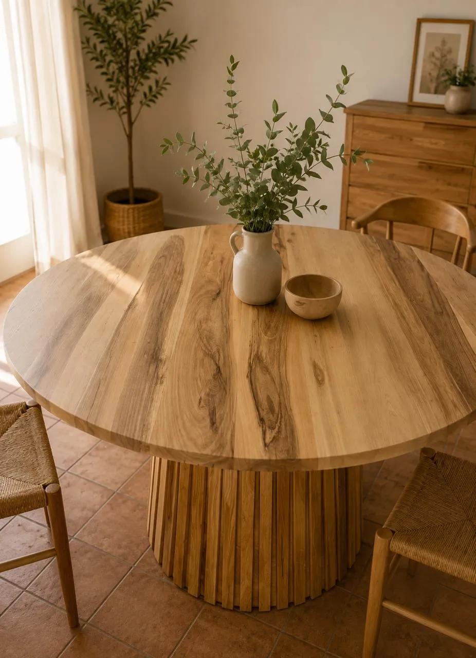 Mesa de madera maciza artesanal modelo 10