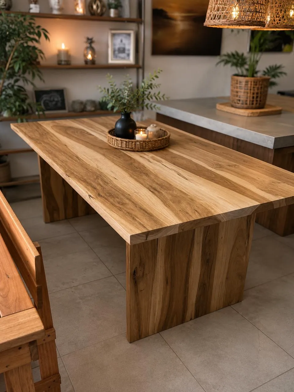 Mesa de madera maciza artesanal modelo 10