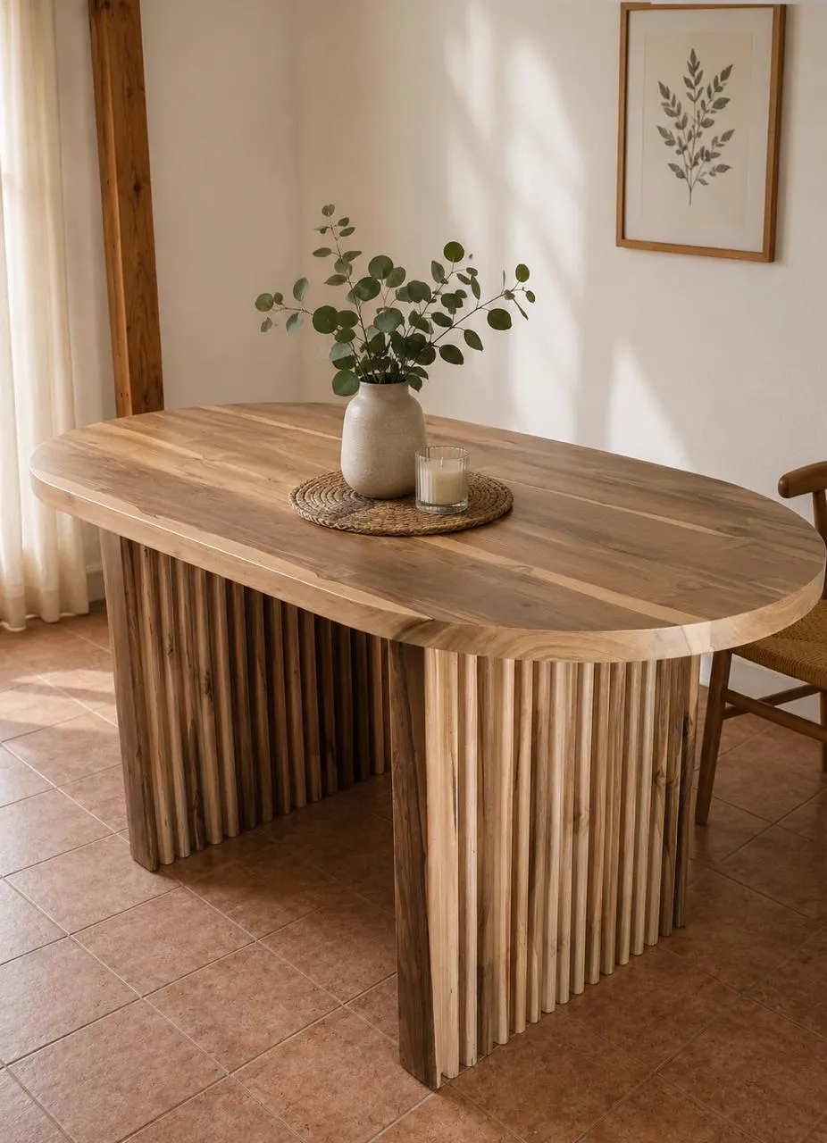 Mesa de madera maciza artesanal modelo 10