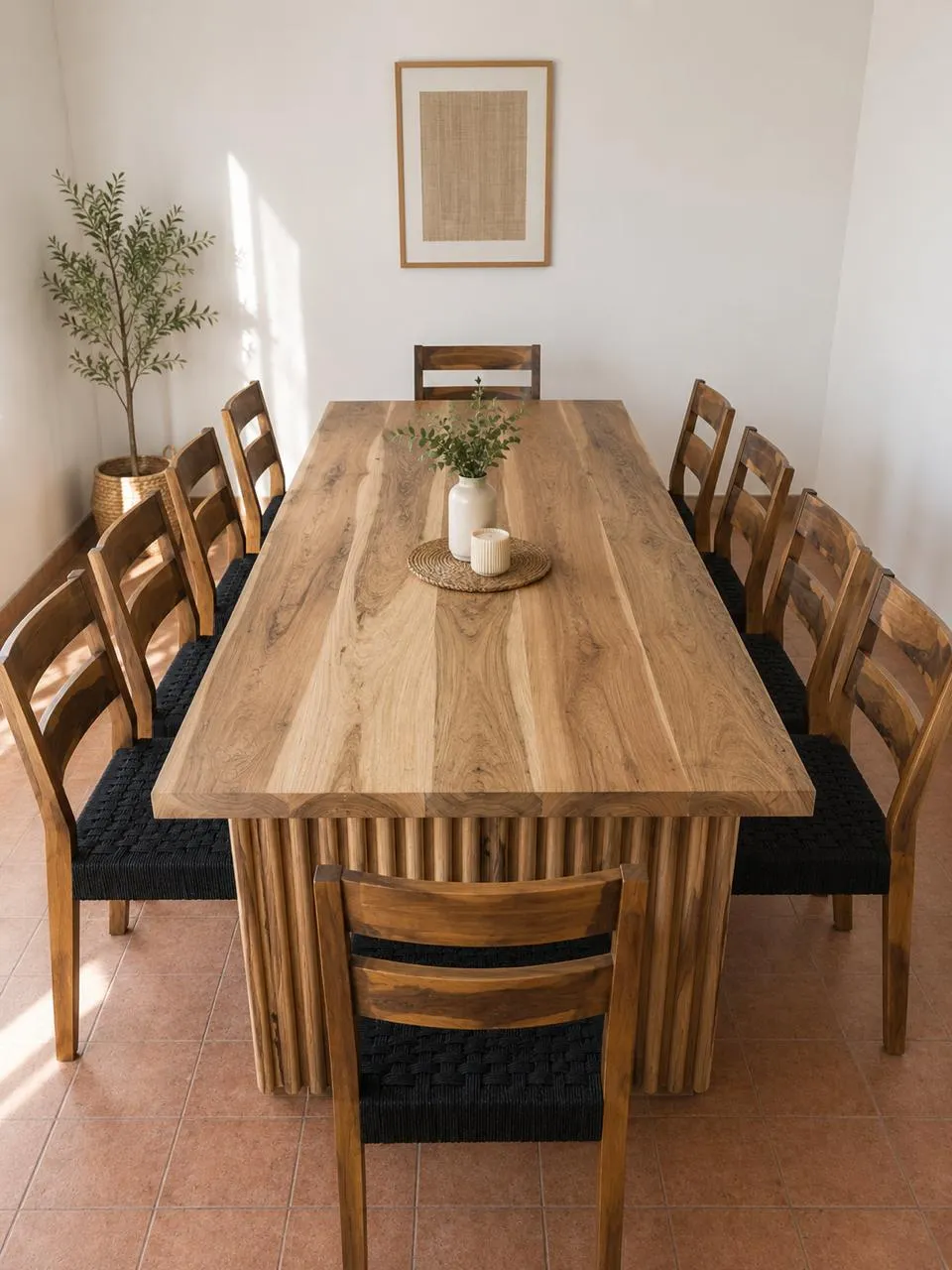 Mesa de madera maciza artesanal modelo 10