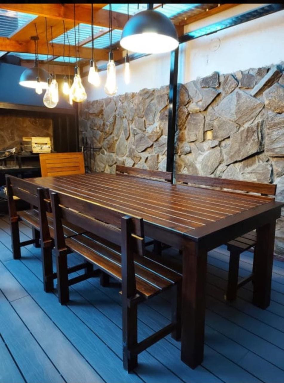 Mesa de madera maciza artesanal modelo 4