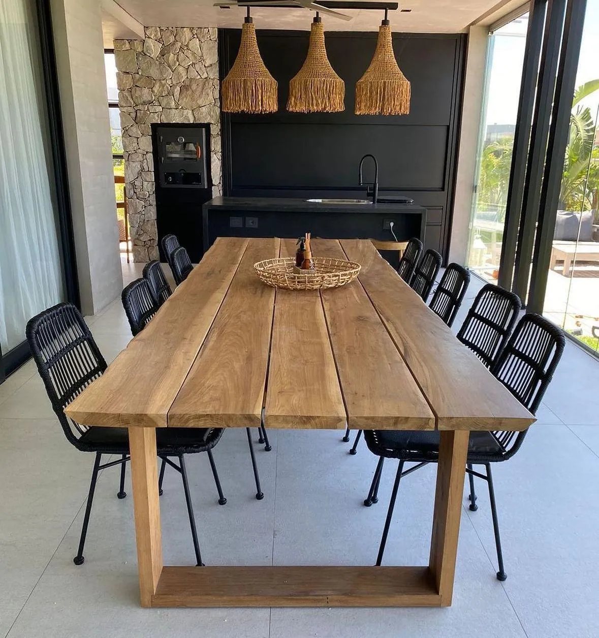 Mesa de madera maciza artesanal modelo 7